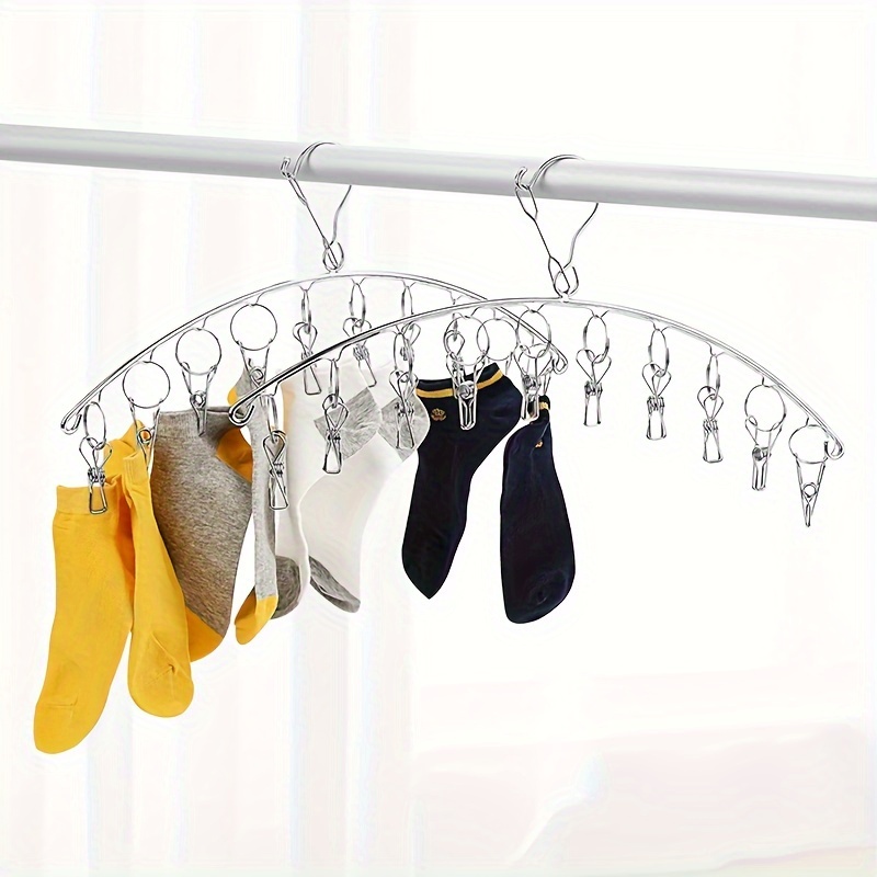 Windproof Stainless Steel Hanger Clothes Hanger Clips - Temu