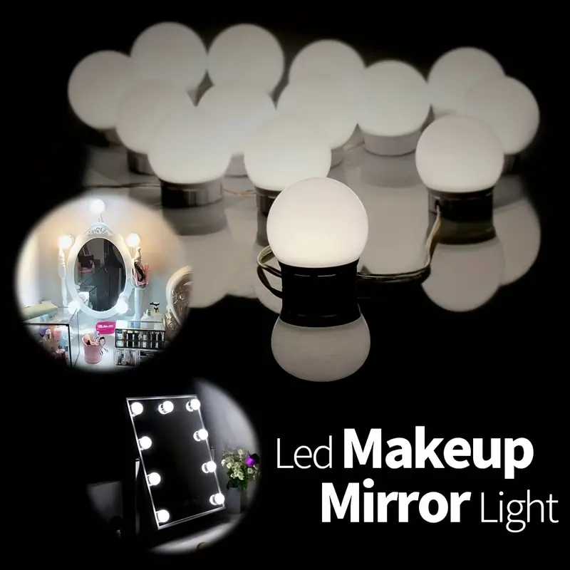 1pc LED Miroir De Maquillage Lumière, USB Stepless Dimmable Fill