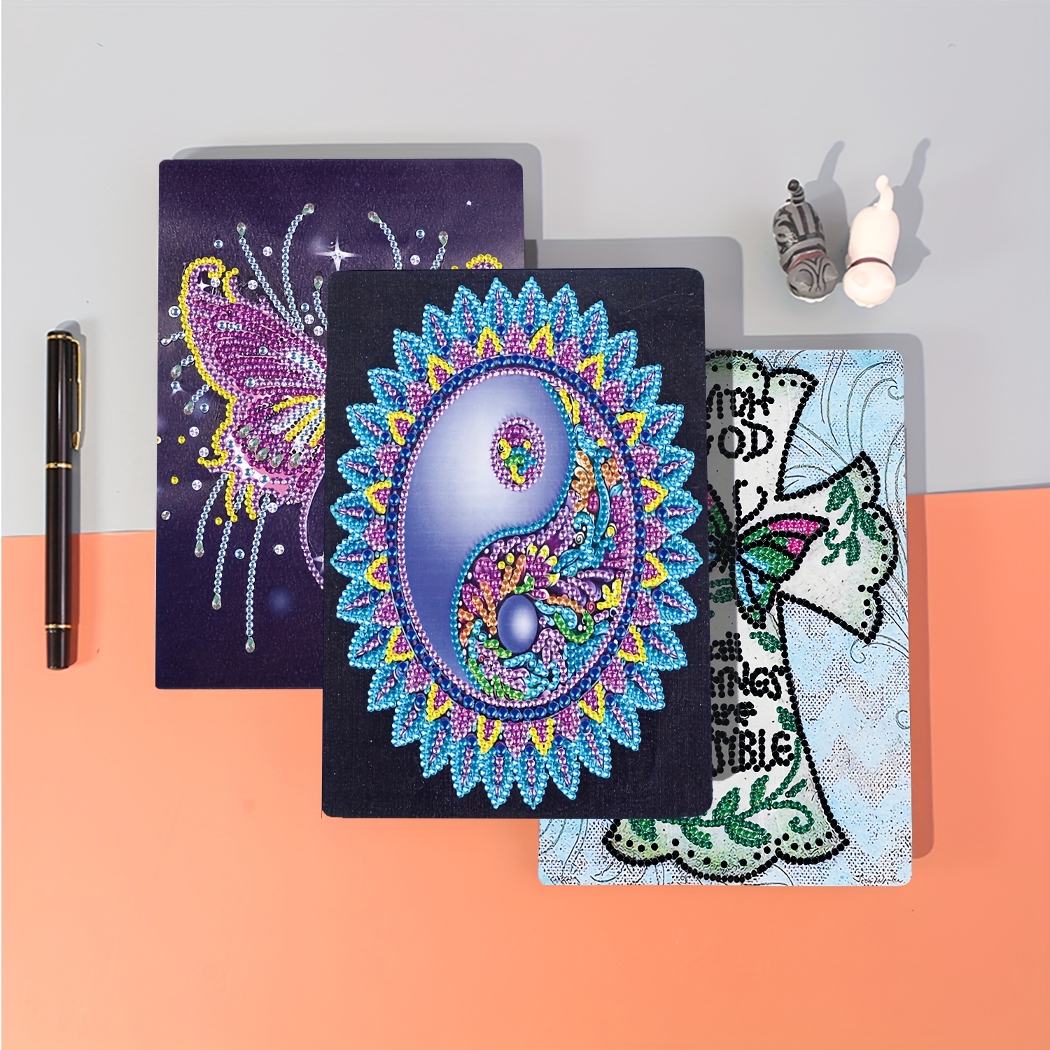 5d Artificial Diamond Painting Notebook Set Mandala Journal - Temu