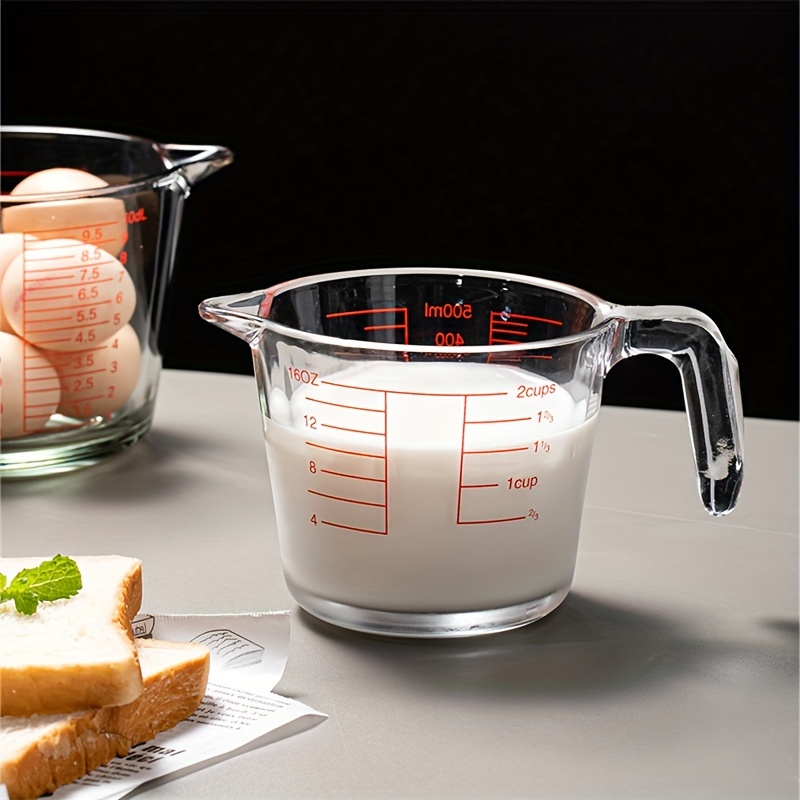 2pcs, Scale Measuring Cup, Kitchen Measuring Cup With Scale, Thickened  Small Measuring Cup, Quantitative Cup, Milk Cup, Cooking Kitchen Seasoning  Cup