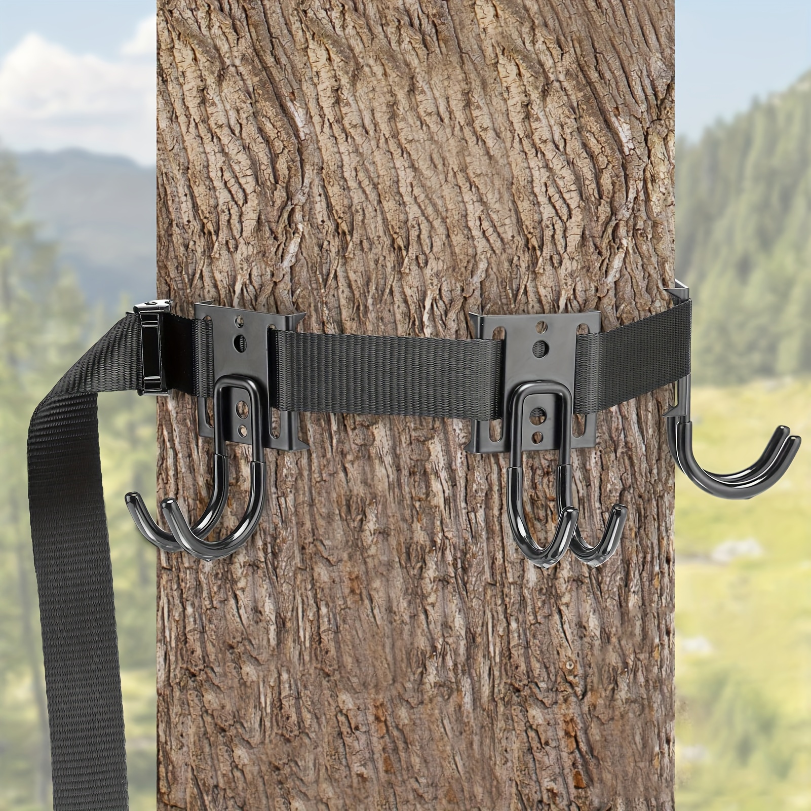 Tree Stand Strap Gear Hangers 3 Metal Hooks Platform - Temu