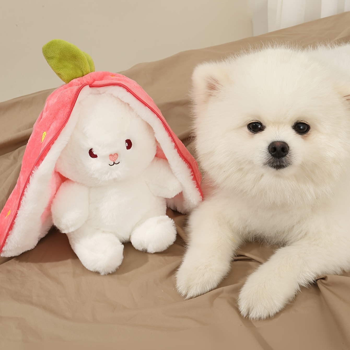 Pet Squeaky Plush Dog Toy, Plush Strawberry Dog Toy
