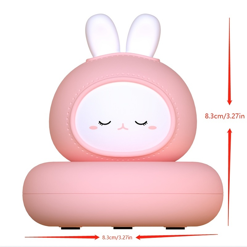 Cute Pet Shaped Night Light For Bedroom, Baby Feeding, Children With Clap  Control, Usb Rechargeable Led Cartoon Emotion Lamp (1pc)