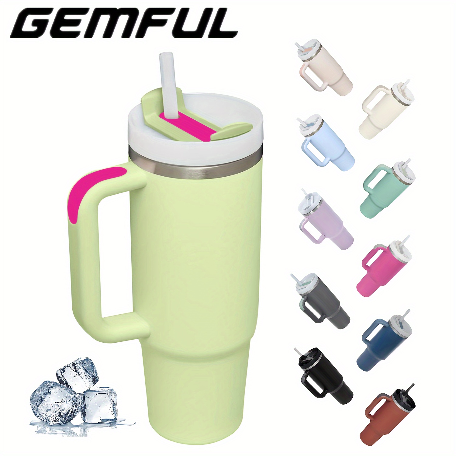 Insulated Stainless Steel Coffee Tumbler With Handle - Temu