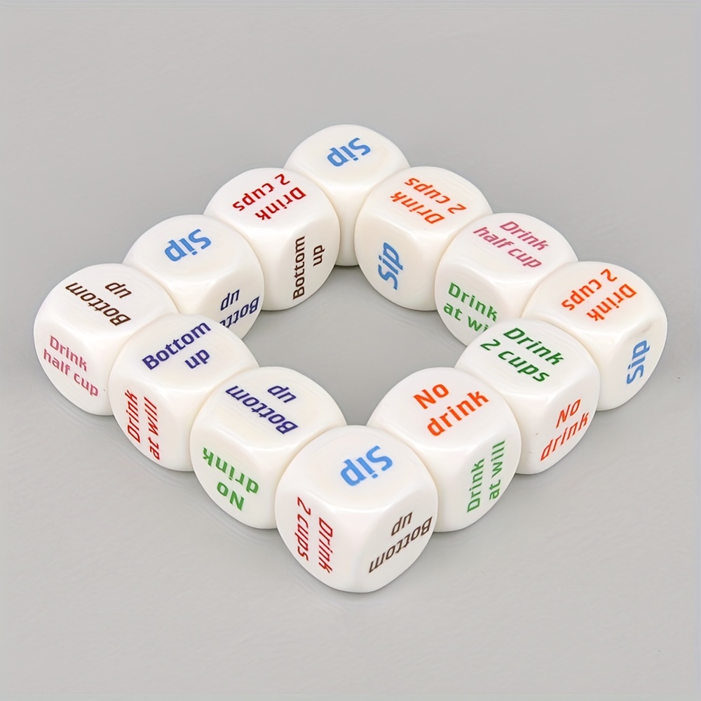 100pcs Interesting Dice Game Big Number Dice Funny Game Dice Party  Accessory 