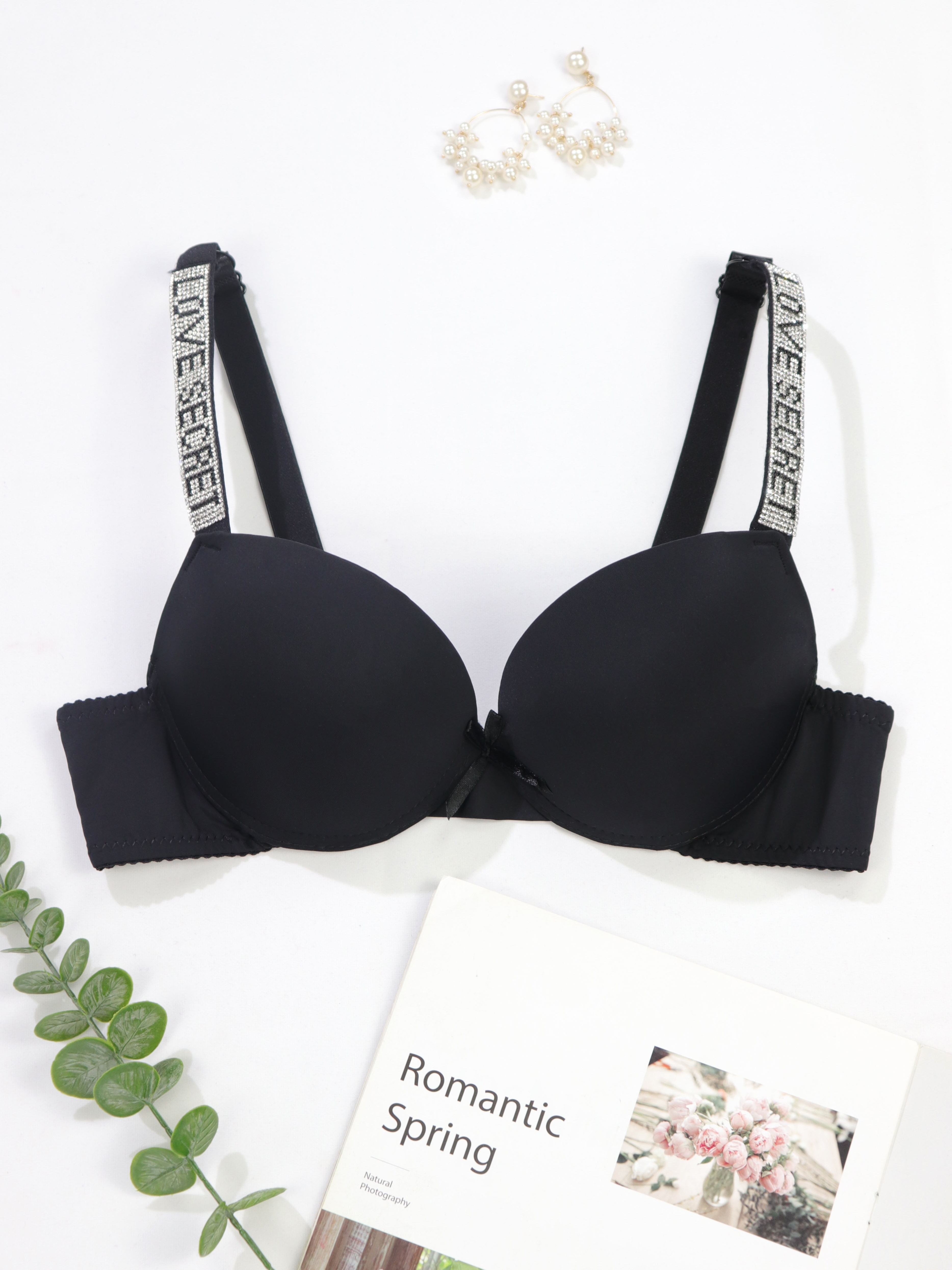 Womens Rhinestone Brief Push Up Bra And Panty Set Back Sexy Letter Design,  Comfortable Lingerie Bikini From Ggblue, $24.49