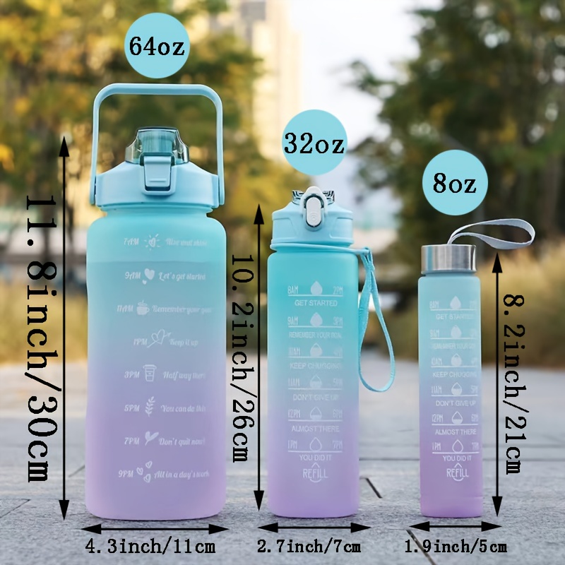 Water Bottles With Protective Sleeve, Sports Motivational Water Bottle With  Straw, Big Water Bottle With Time Markings & Handle Wide Mouth Water Jug  For Outdoor Gym - Temu United Arab Emirates