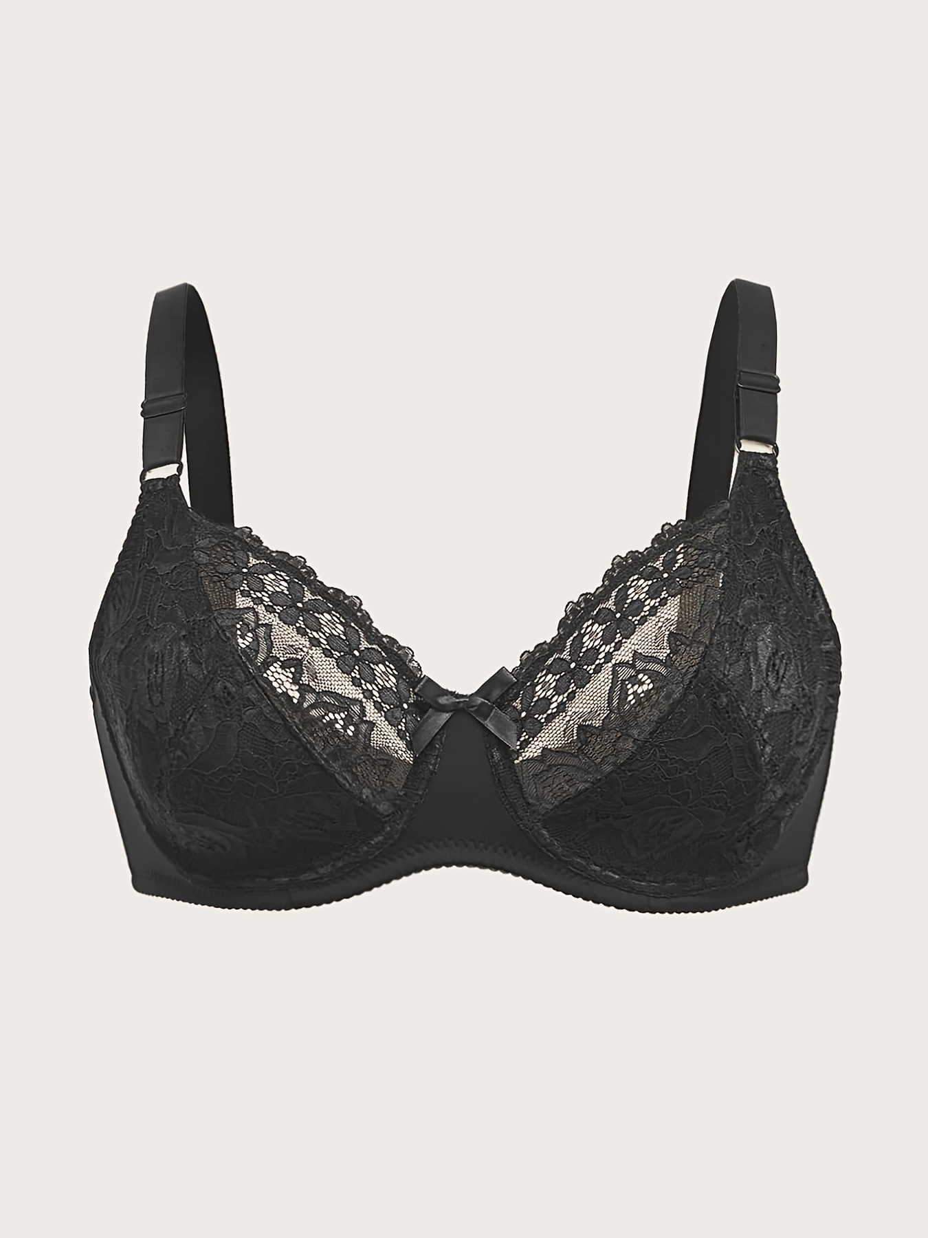 Plus Size Ultra-Thin Bra for Women Lace Sexy Bralette Full Cup
