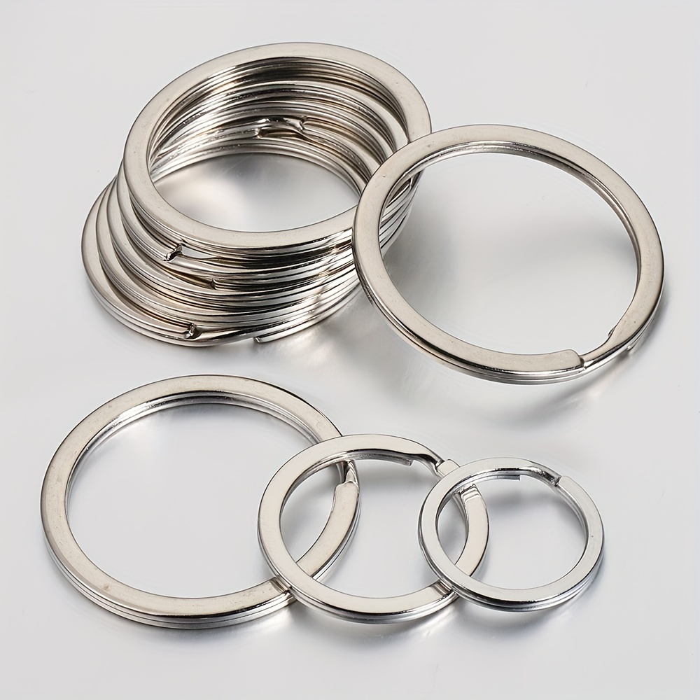Key Ring Hoop, 30pcs Small Key Ring Round Metal Split Ring, Silver Key Ring  Stainless Steel Round Key Chain Ring