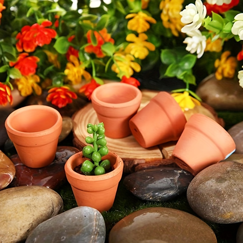 32pcs Small Mini 2 Terracotta Pot Clay Ceramic Pottery Planter, Cactus  Flower Nursery Terra Cotta Pots, with Drainage Hole, for Indoor/Outdoor