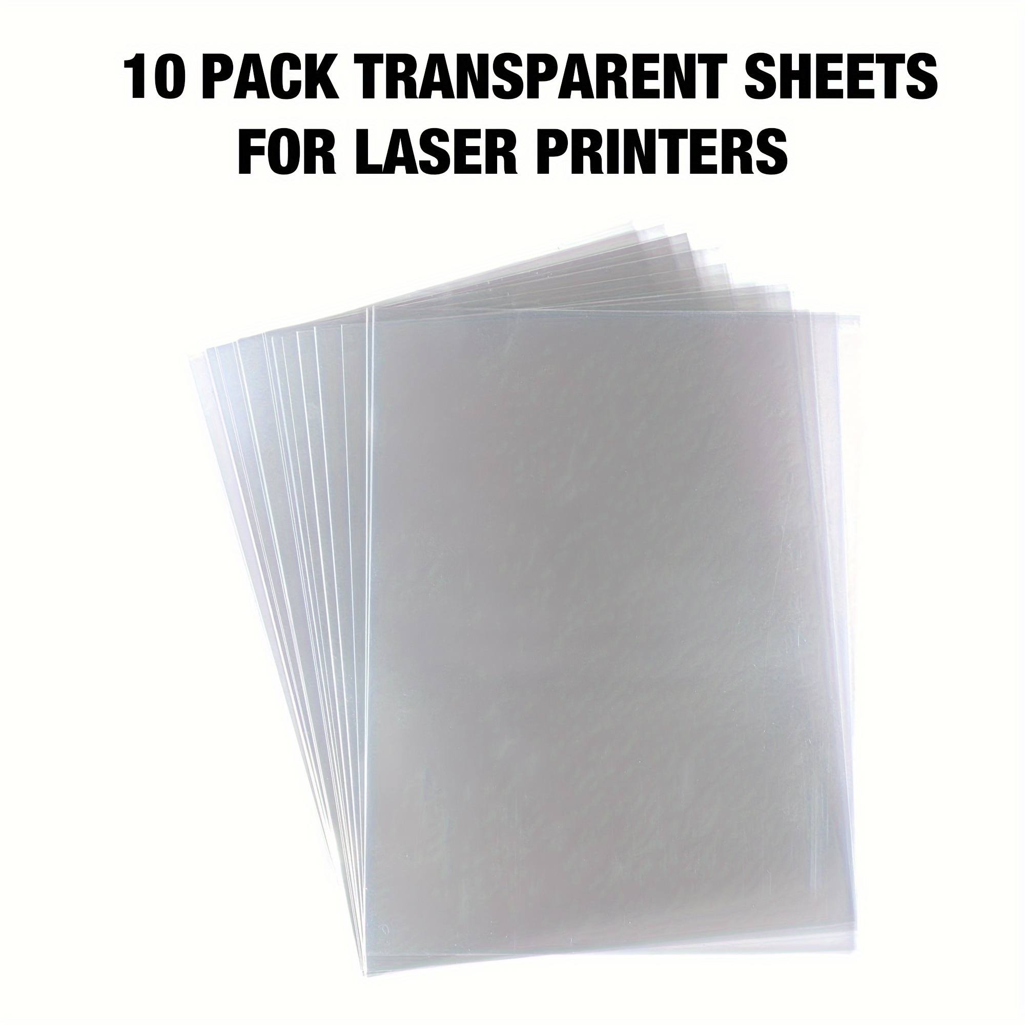 60 Sheets Transparency-Film Paper Clear for Overhead Projector,  Transparencies Printing Transparent Film for Ink Jet Printers Printing Film  High