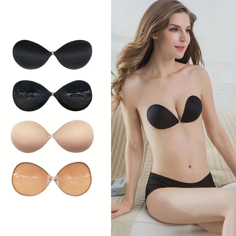 Drawstring Push Up Bra, Comfy & Breathable Lifting Invisible Bra, Women's  Lingerie & Underwear
