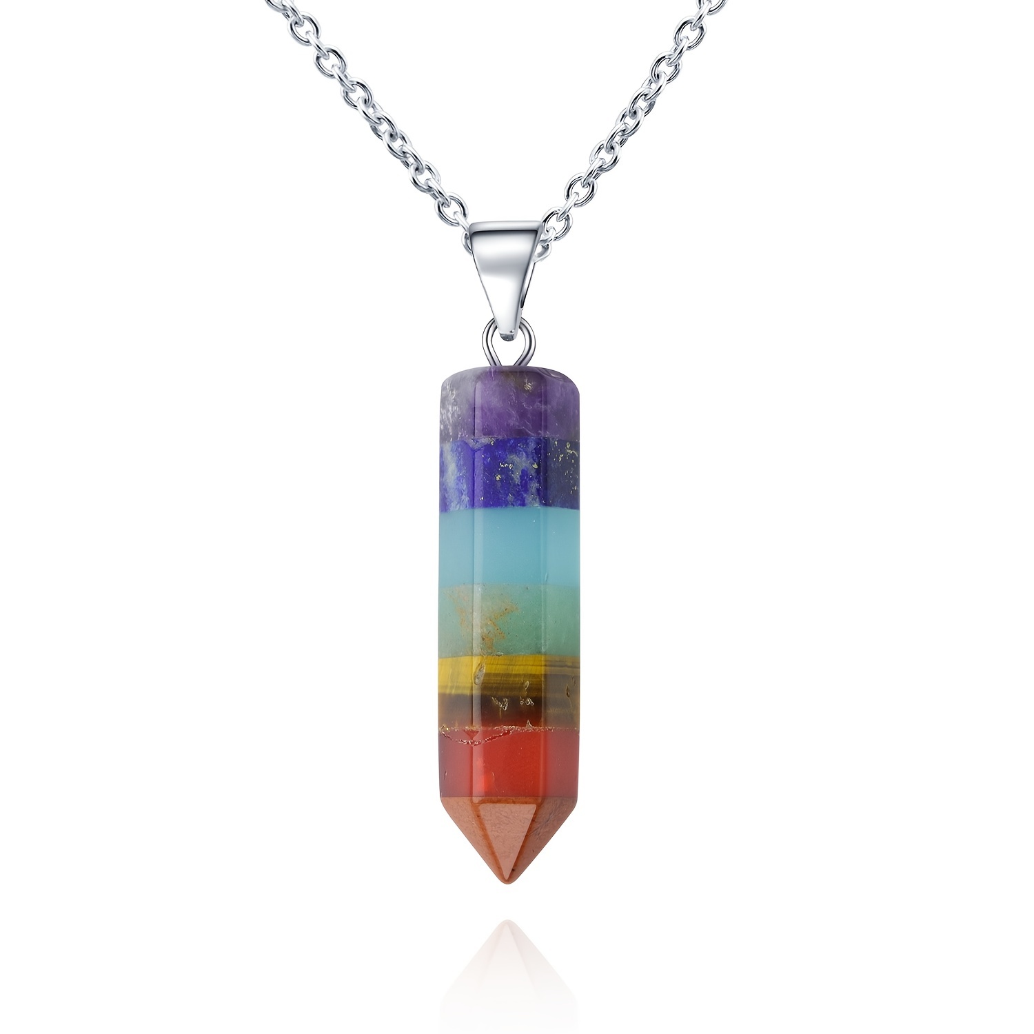 7 chakra stone pendant