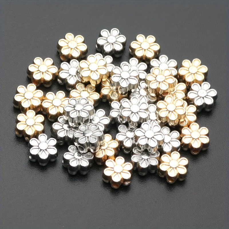 

7mm100pcs Mixed Color 6 Petal Flower Ccb Acrylic Beads