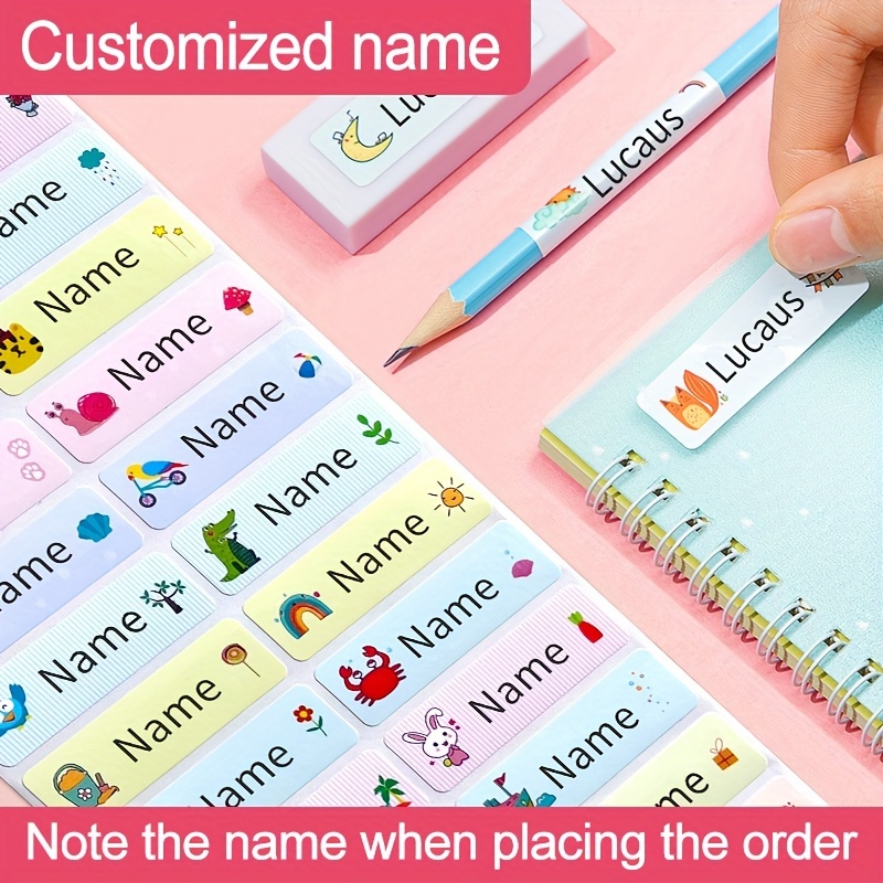 Waterproof Name Stickers School Supplies Name Labels For - Temu