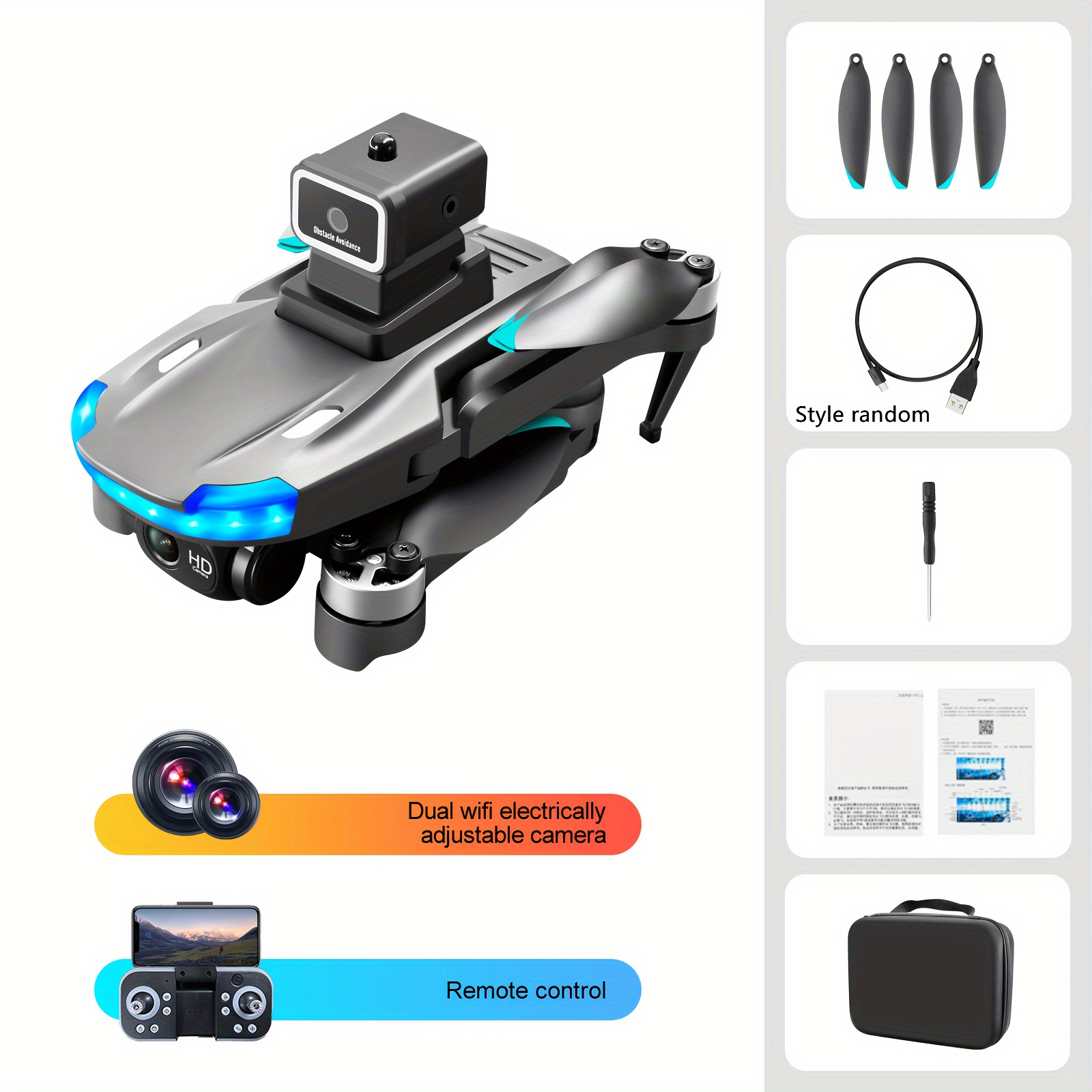  DEERC D10 Foldable Drone with Camera for Adults 720P