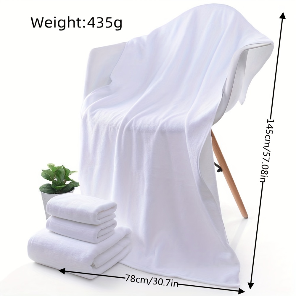 White Large Bath Towel, Absorbent Soft Cotton Thickened Bath Towel,  Household Hotel Supplies,, Bathroom Accessories - Temu