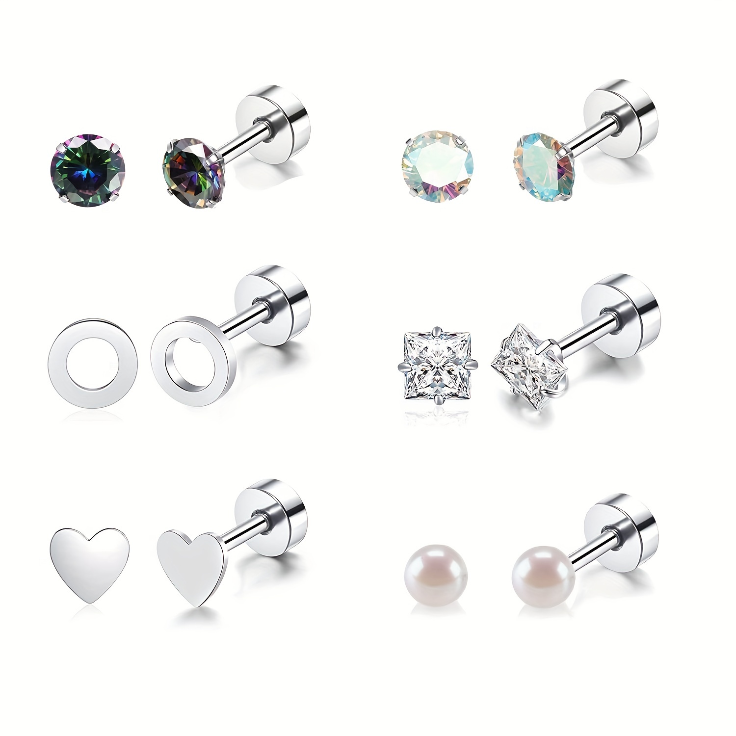 Flat Back Earring Post And Back Set With Blank Iron Earring - Temu