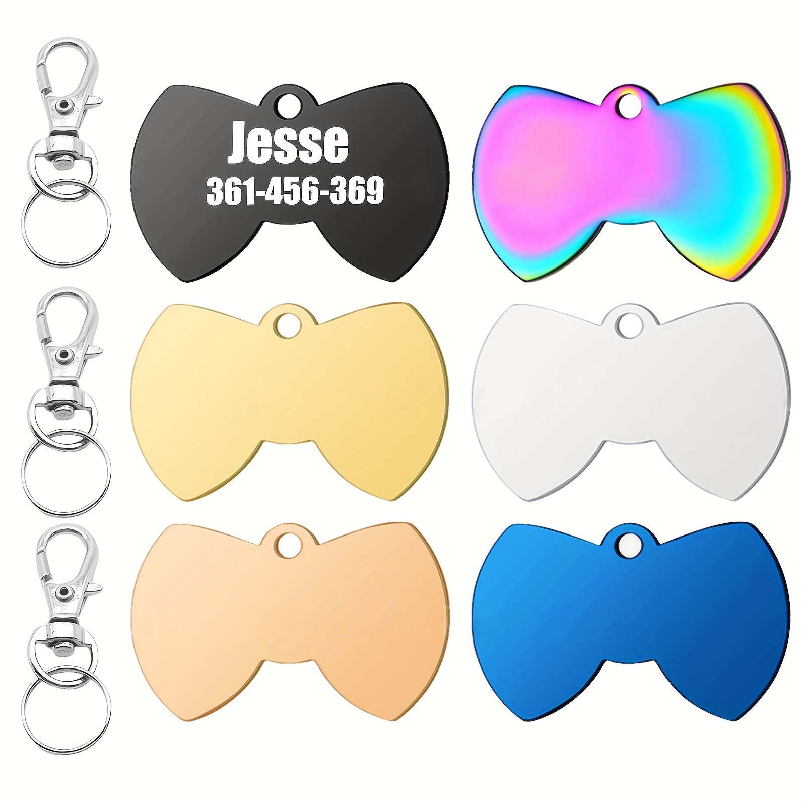 Small Pets Watercolor Black Pet ID Tags Cat Tag Personalized Pet Tags Dog  ID Tag Dog Lost Tags Lost Dog Tag Pet Gift Customized Lost Pet Tag 