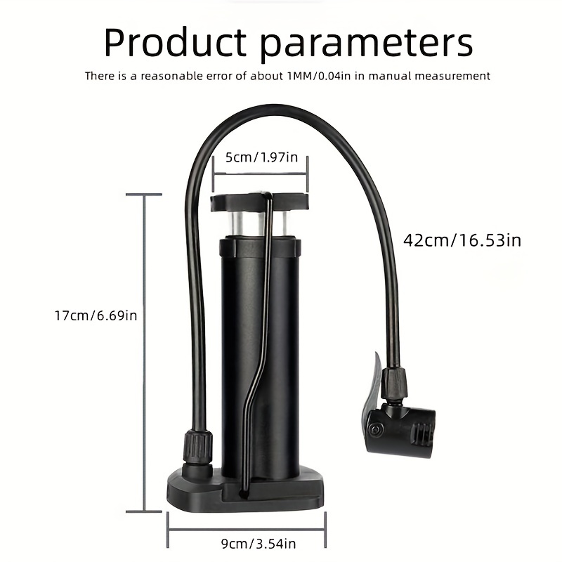 Mountain Bike Foot Pedal Foot Step Pump Household Portable Temu