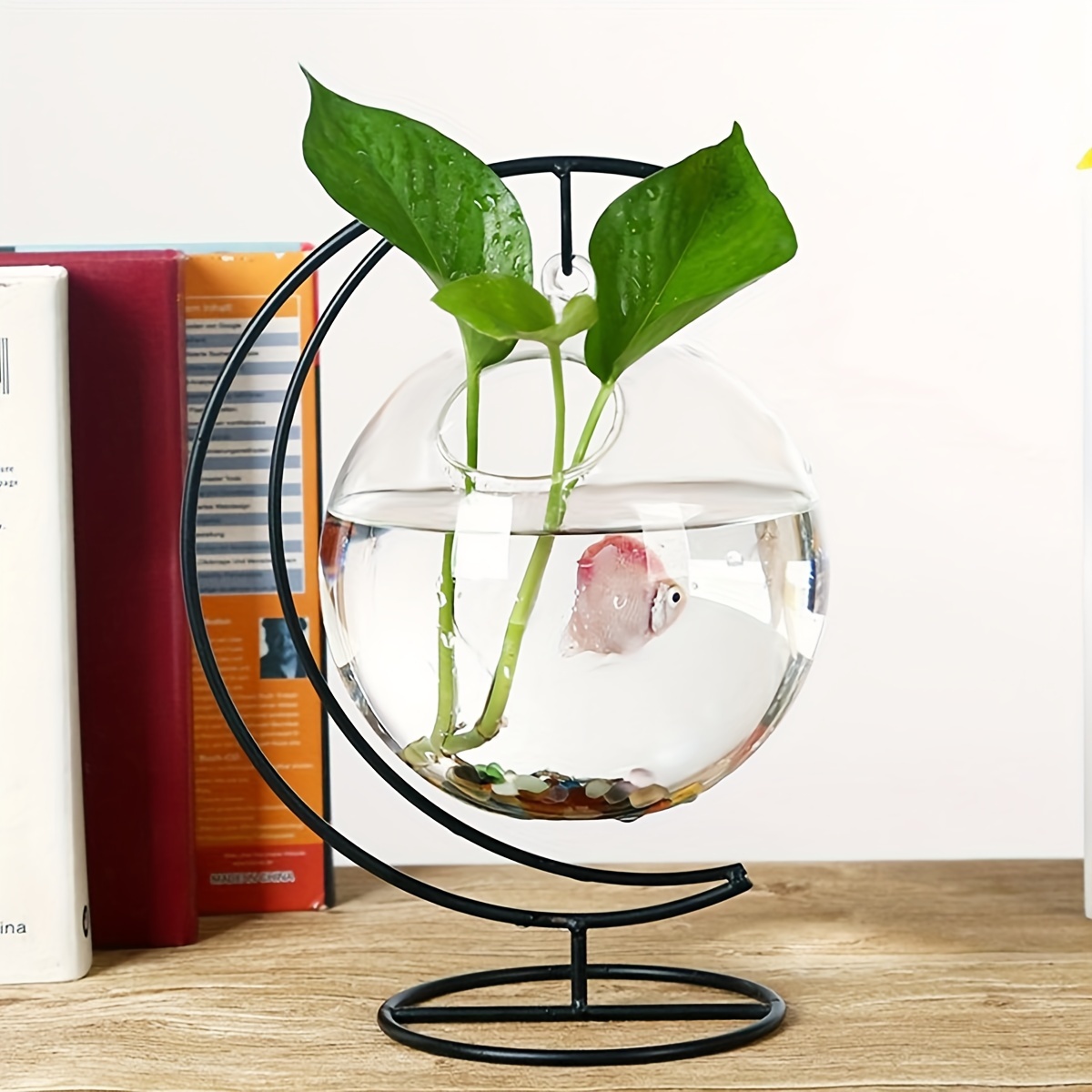 Desktop Hanging Glass Fish Tank Holder Mini Table Aquarium - Temu Canada