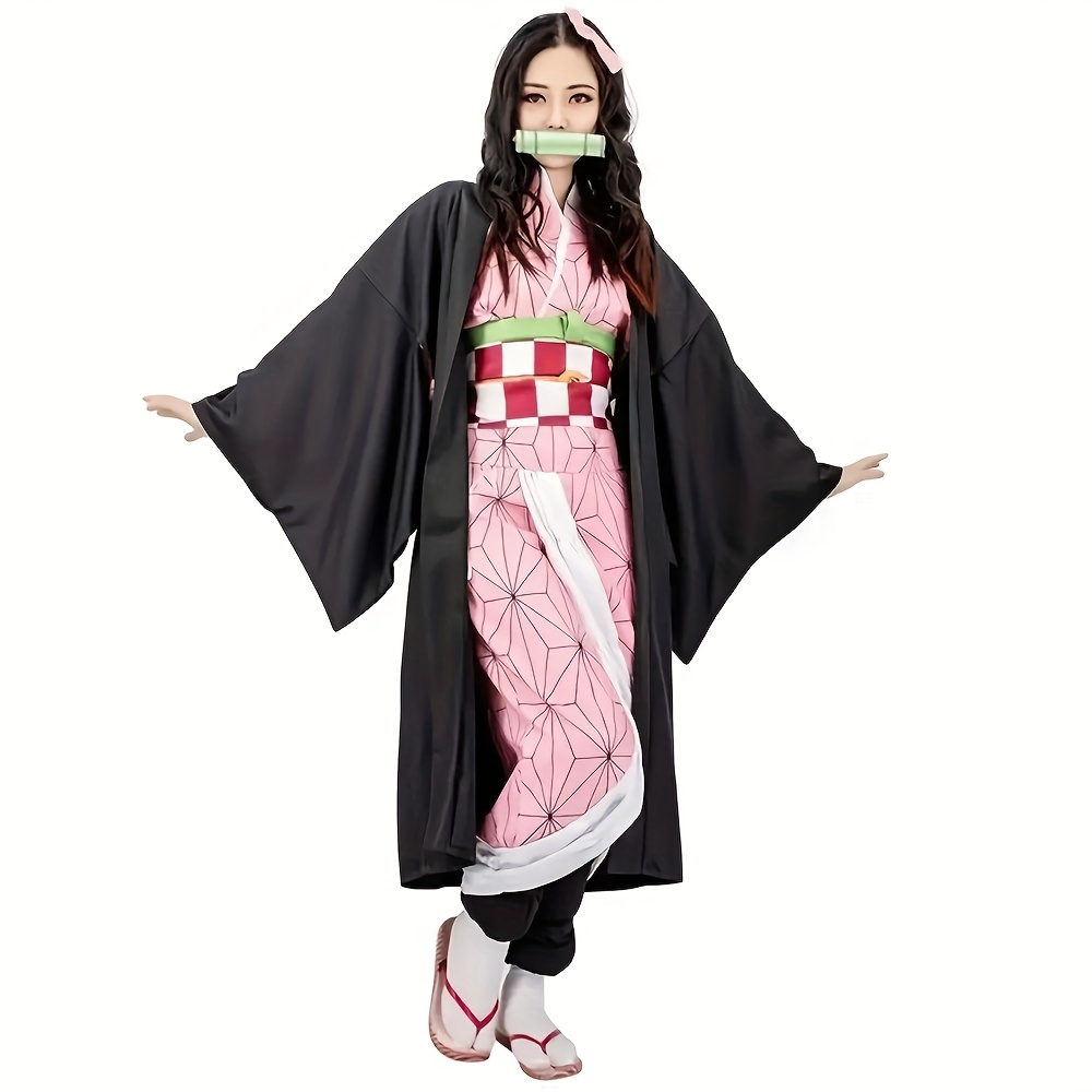 Gorgeous Japanese Anime Kimono Set - Perfect For Cosplay And Halloween!  Christmas, Halloween, Thanksgiving Gifts