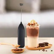 1pc electric milk frother mini milk foamer handheld electric whisk battery operated not included drink mixer hand mixer for coffee electric wireless blender for lattes cappuccino frappe chocolate portable foam maker for christmas gifts details 16