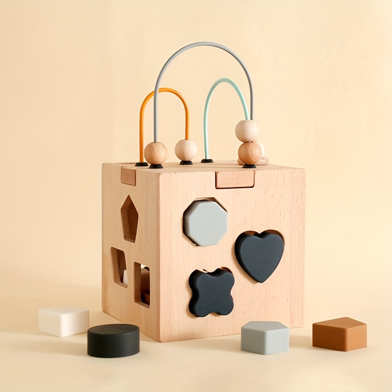 Montessori Hexahedron Toy Geometric Shape Matching
