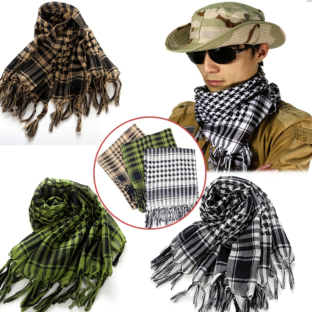 Shemagh Cotton Green Scarf for Men Military Tactical Desert 