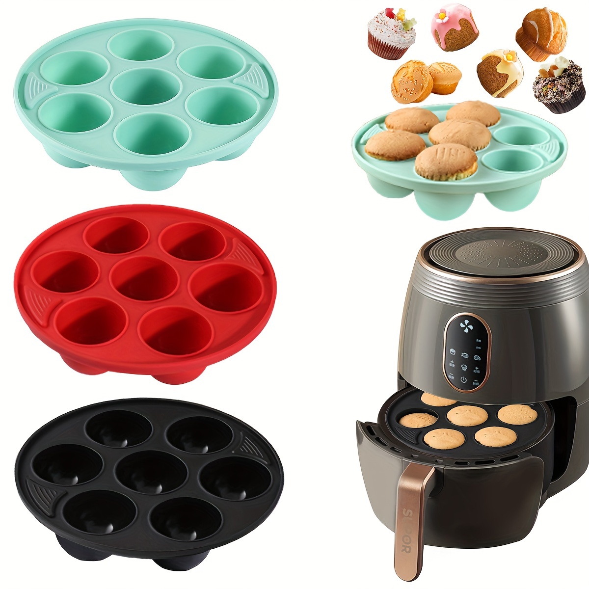 Air Fryer Egg Mold 4 Pcs Silicone Egg Bite Molds Reusable Microwave Egg  Cooker Reusable Food Storage Container for Egg Bites, Muffin Top, Breakfast  Sandwiches - Yahoo Shopping