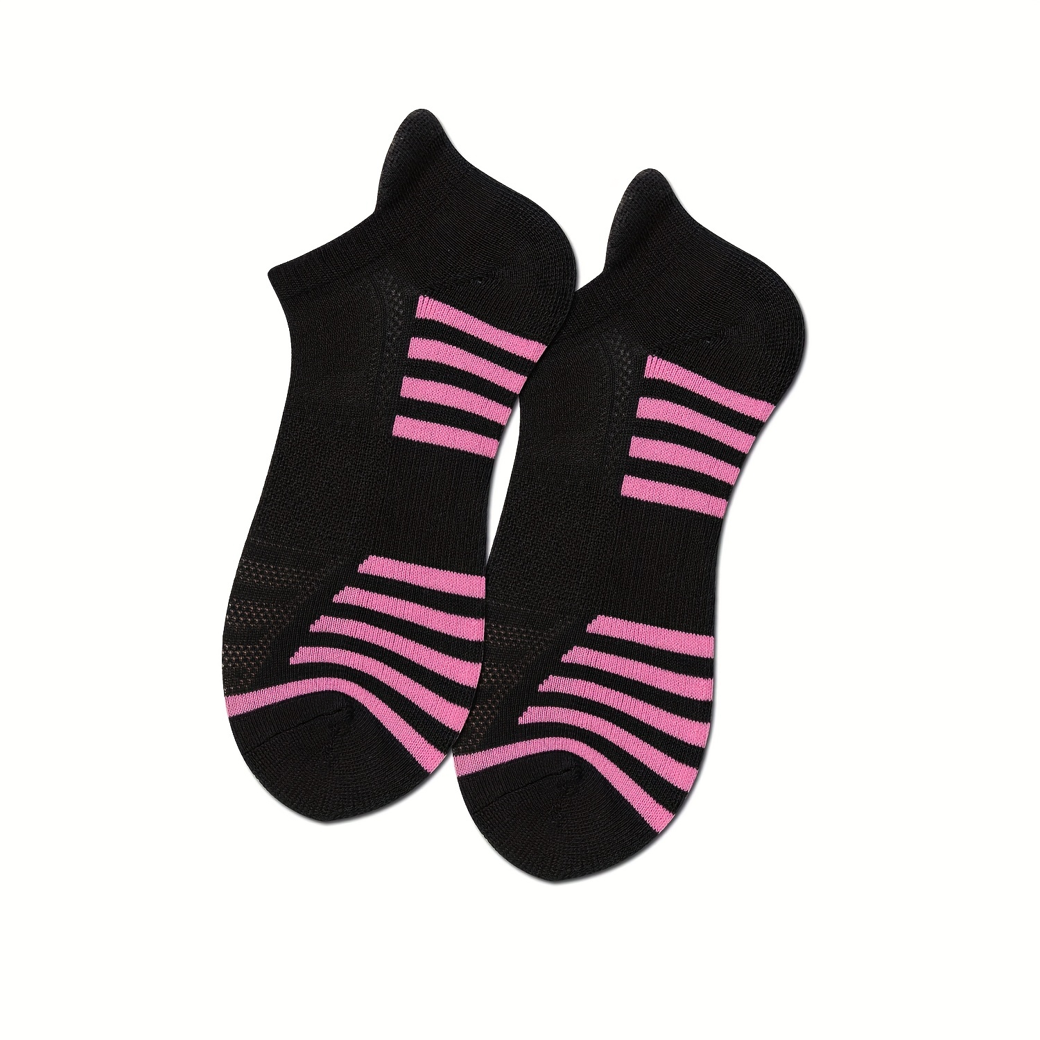 6 Pairs Women's Striped Short Socks Soft Lightweight Low Cut Sports Stocking