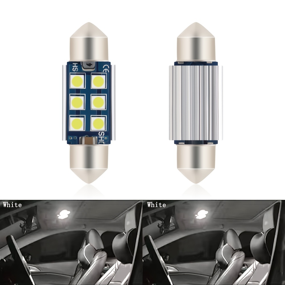 Led Light Bulb Double Head C 12v Holiday Dome White Car Dome - Temu  Philippines