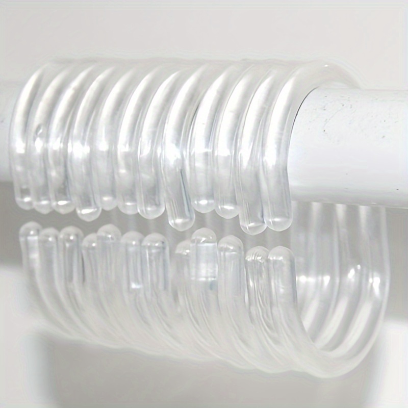 Crochet de rideau de douche crochet transparent en forme de C