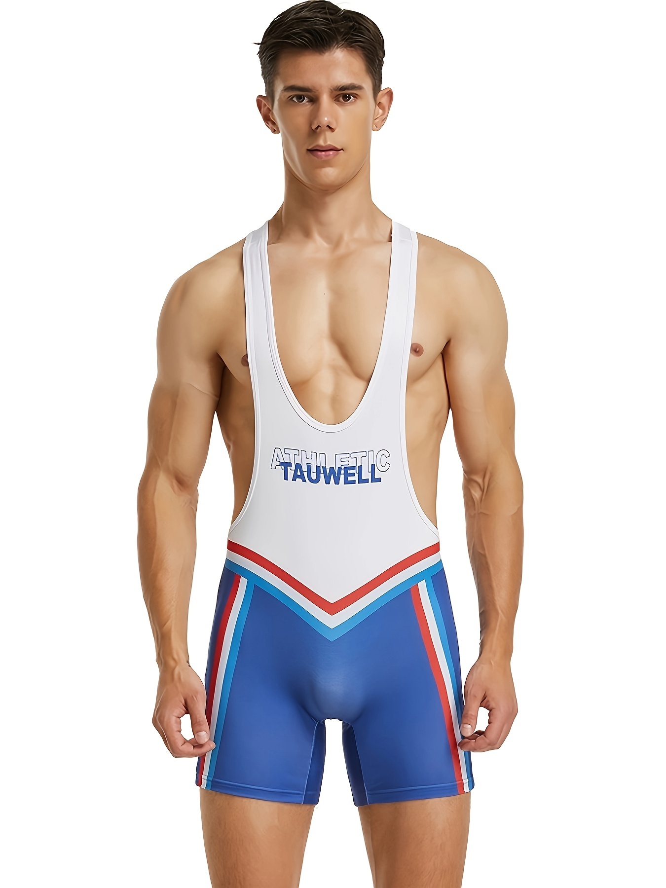 Men's Body Shaping Jumpsuit Wrestling Suit Sports Fitness - Temu