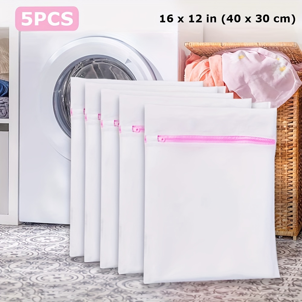 Mesh Laundry Bags Set For Delicates With Zipper Washing Bag - Temu