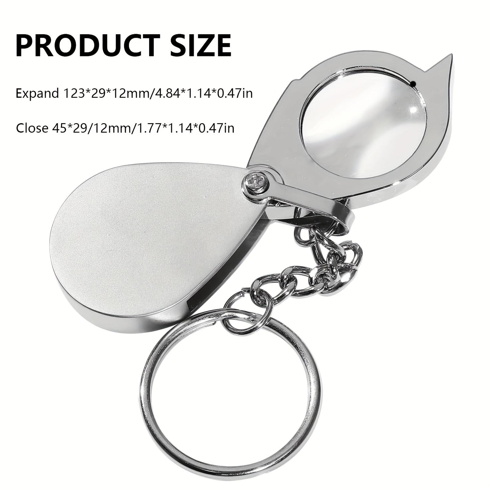 Foldable Keyring Portable Magnifier Pocket Magnifier Lightweight