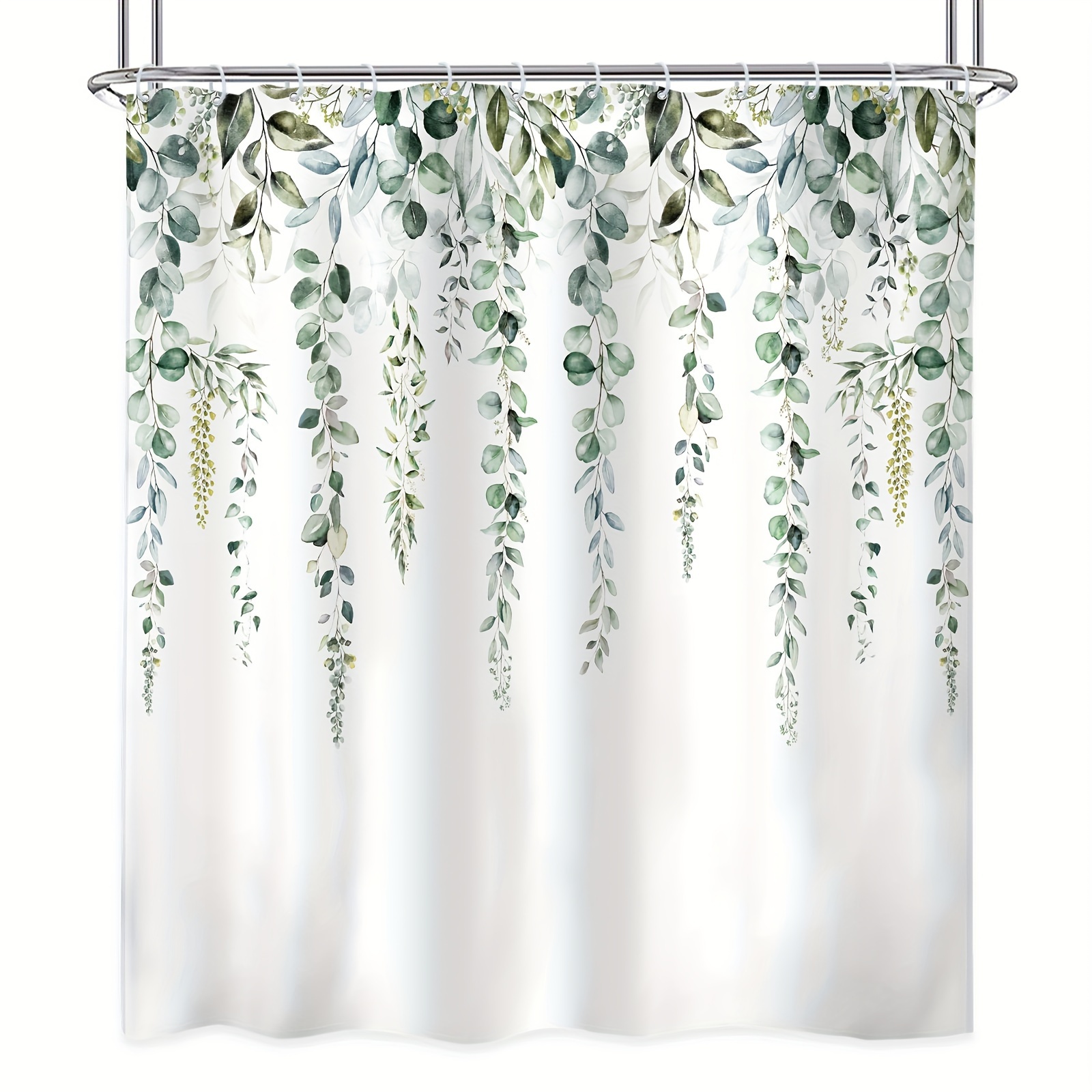 Leaf Print Shower Curtain Water resistant Bathroom Curtain Temu New