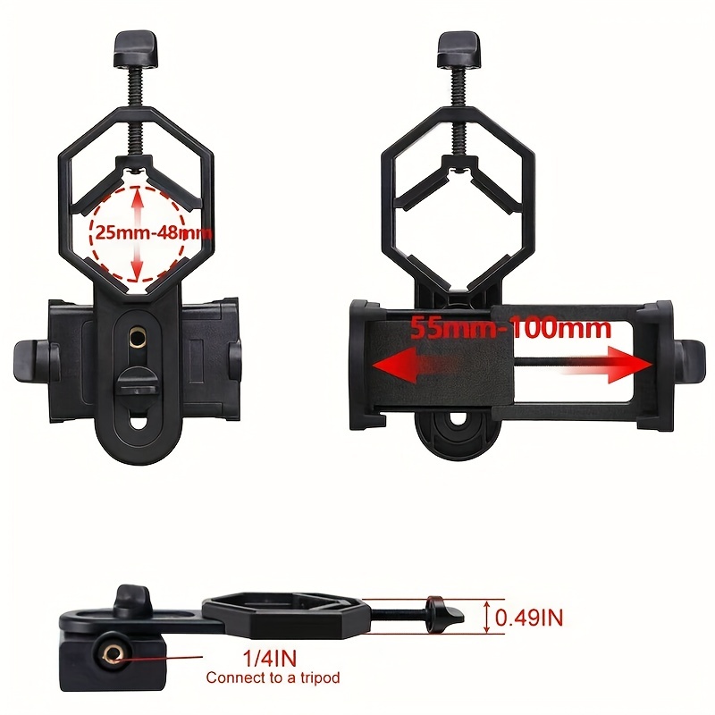 Adaptador Teléfono Móvil Metal/abs Ajustable Negro Soporte - Temu