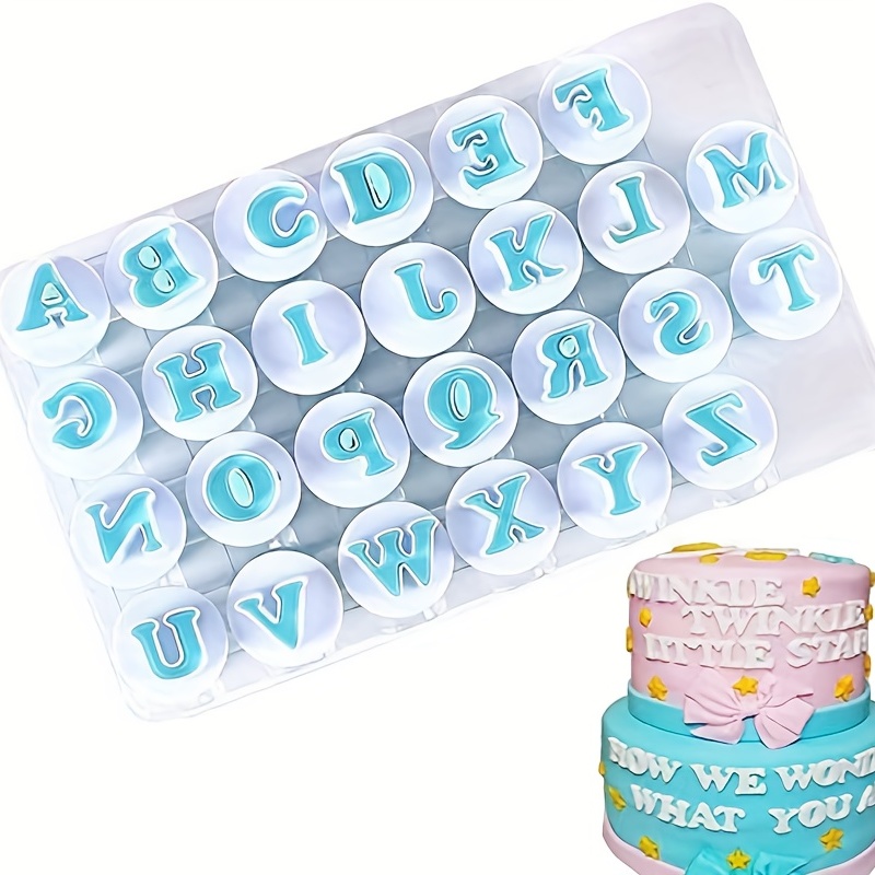 Fondant Alphabet Letter Cutters Plunger Cookie Stamp Numbers - Temu