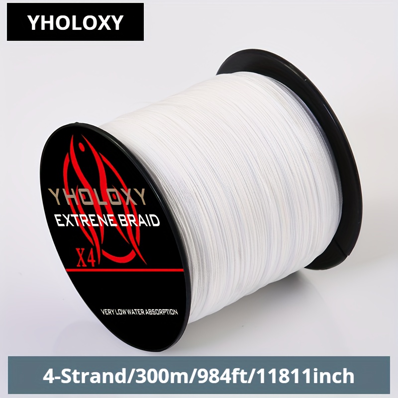 300m/984.25ft/11811.02inch Super Strong Fishing Line, 4-Strand  Multifilament PE Braided Line, 6-100LBS/2.72-45.36KG Fishing Line For  Smooth Long