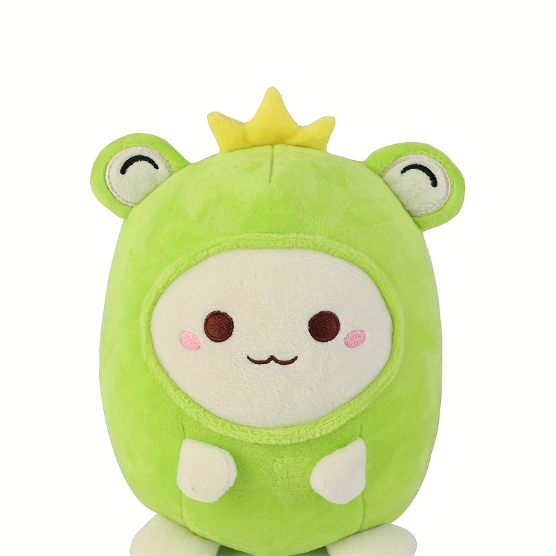 Kawaii Green Cat Frog Plush Toy Soft Kitten Frog Stuffed - Temu
