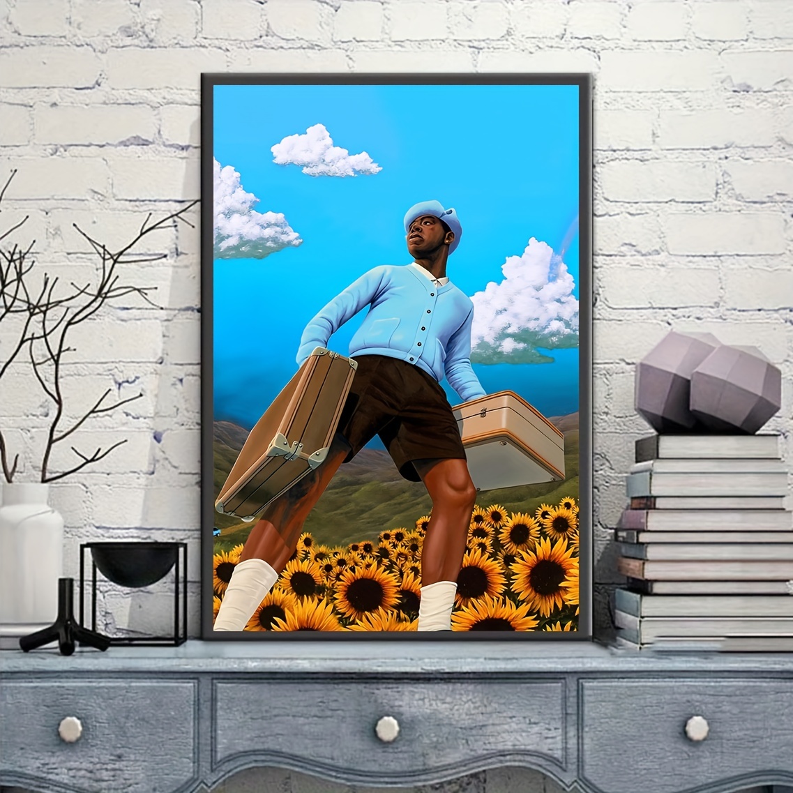 Modern Music Album Cover Art Canvas Painting Living Room - Temu