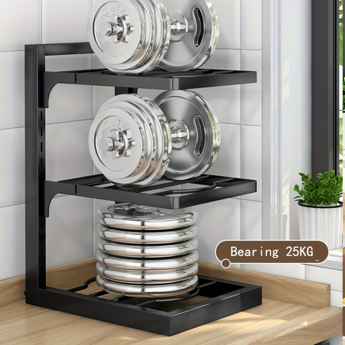 Stainless Steel Under Cabinet Storage Rack For Cutting - Temu