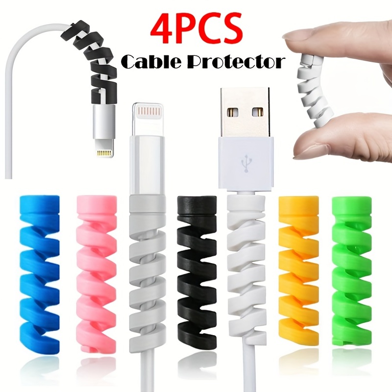 Ofertas en 3x Protector Cable Espiral Transparente Resorte Flexible
