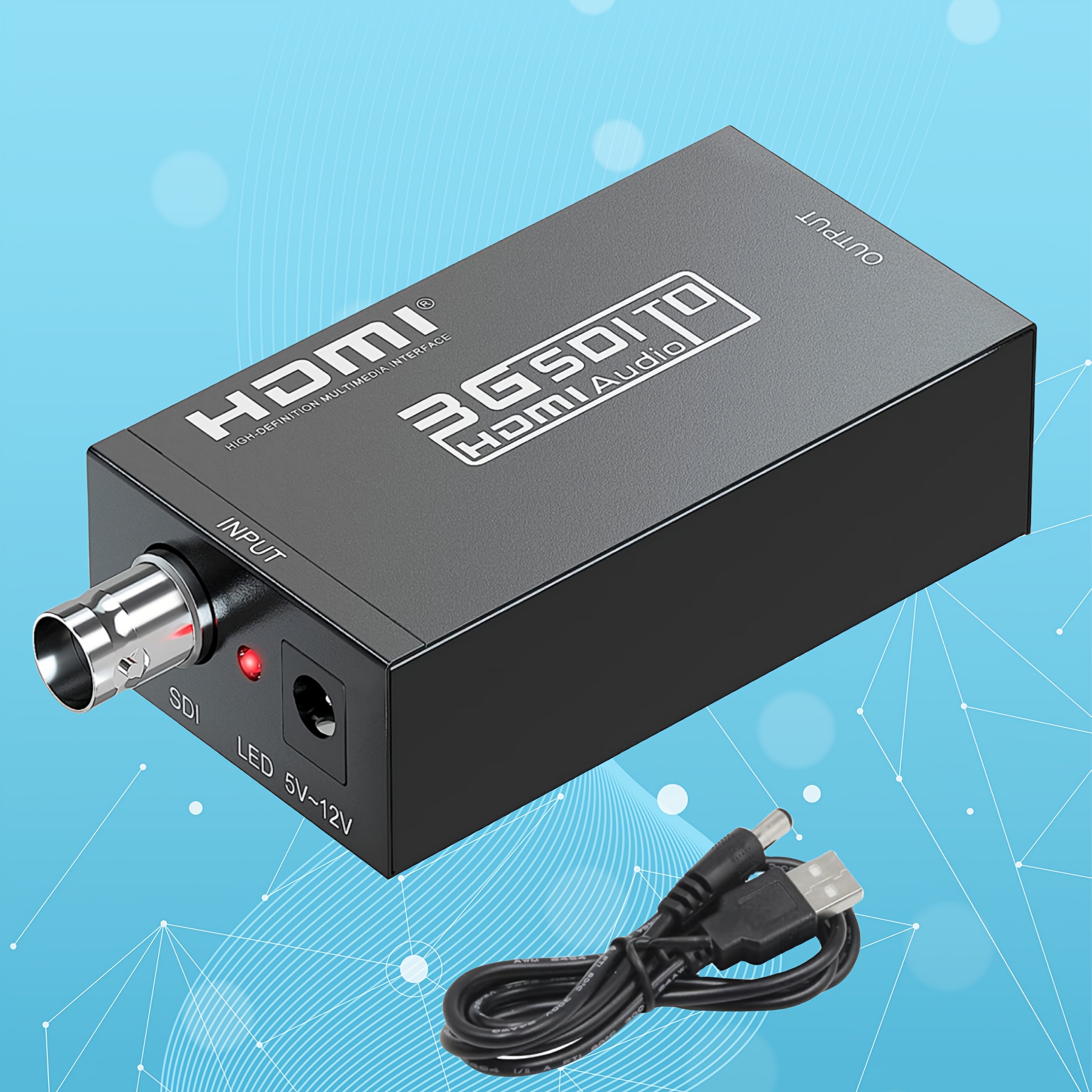 Câble adaptateur à faible consommation d'énergie avec câble d'alimentation  USB, compatible HDMI, convertisseur péritel, Plug and Play - AliExpress
