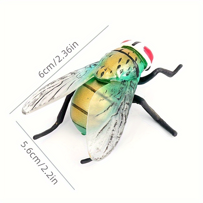 2pcs Simulation Insect Solid Animal Fly Model Cognitive Toy