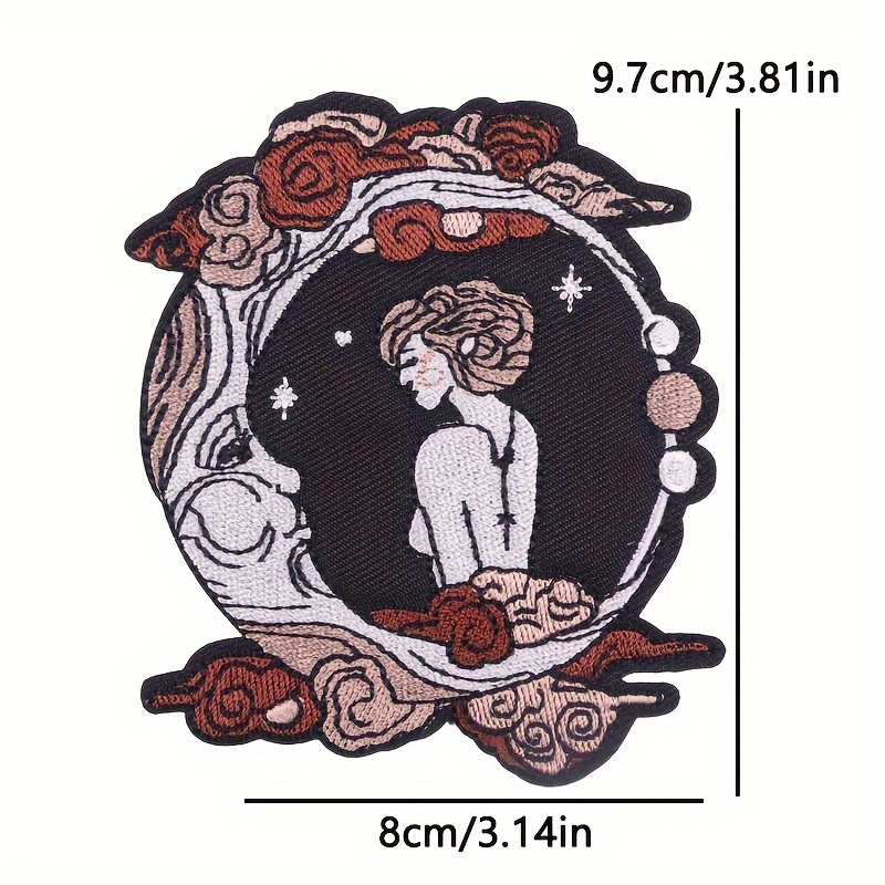 Sun Moon Applique Embroidered Patches For Clothing Sticker - Temu