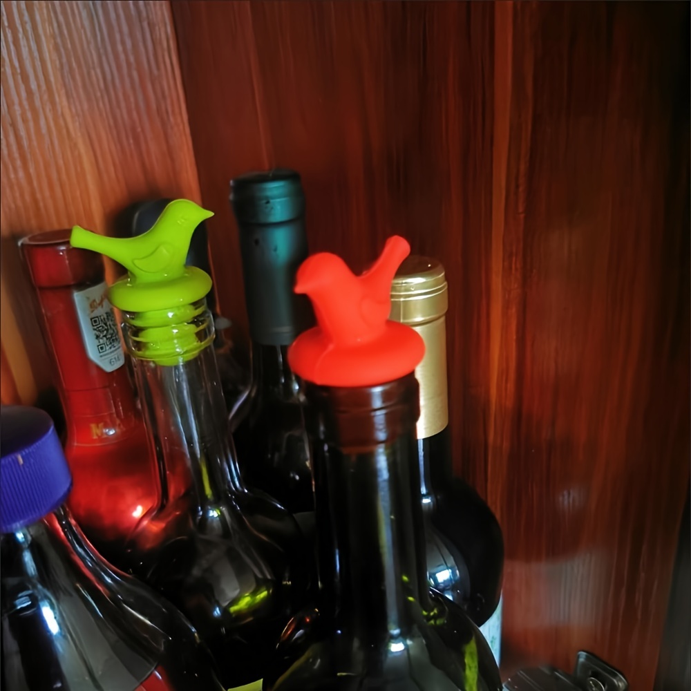 Silicone Wine Stopper, Bird Shape Red Wine Stopper, Expanding
