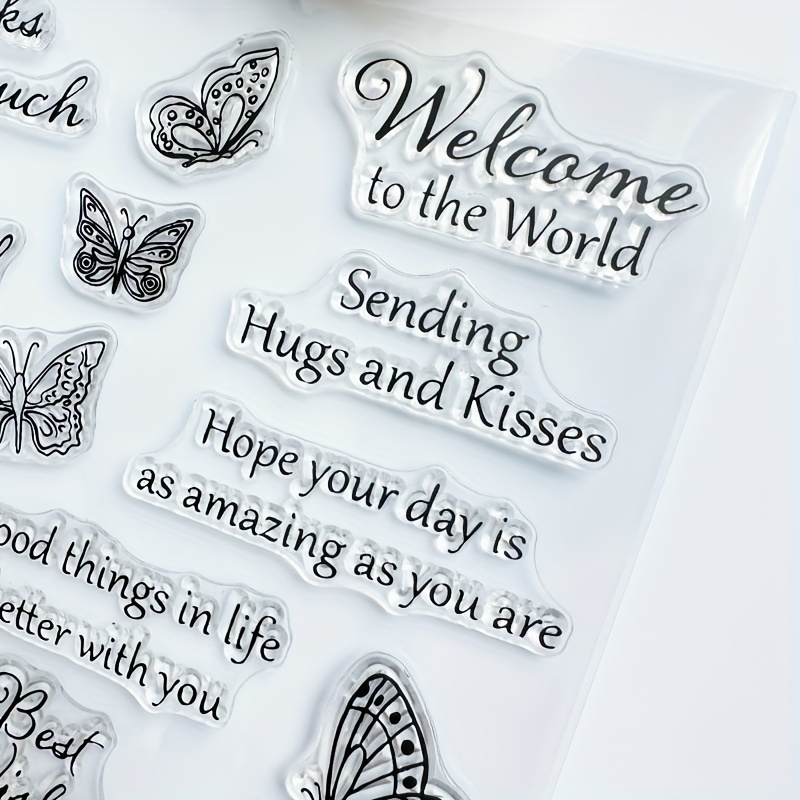Butterfly Small Talk Transparent Silicone Stamp Used For - Temu Belgium