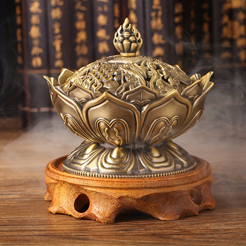 1pc Diy Lotus Perforated Incense Burner Mold - Suitable For Epoxy